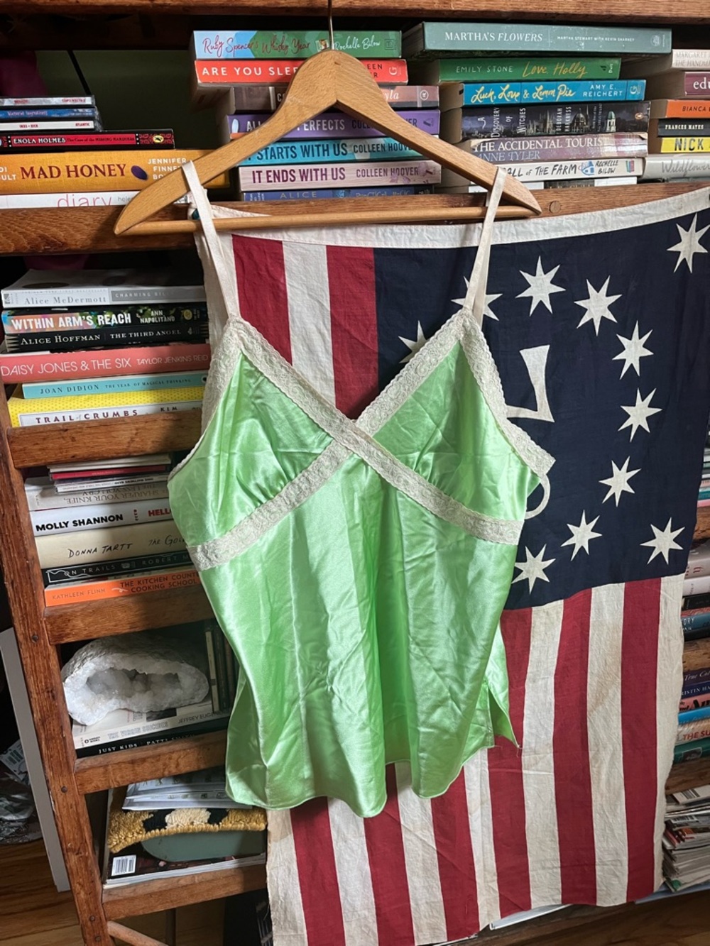 Vintage Y2K Satin Style Lace Cami XL Tank Top Fairy Babydoll